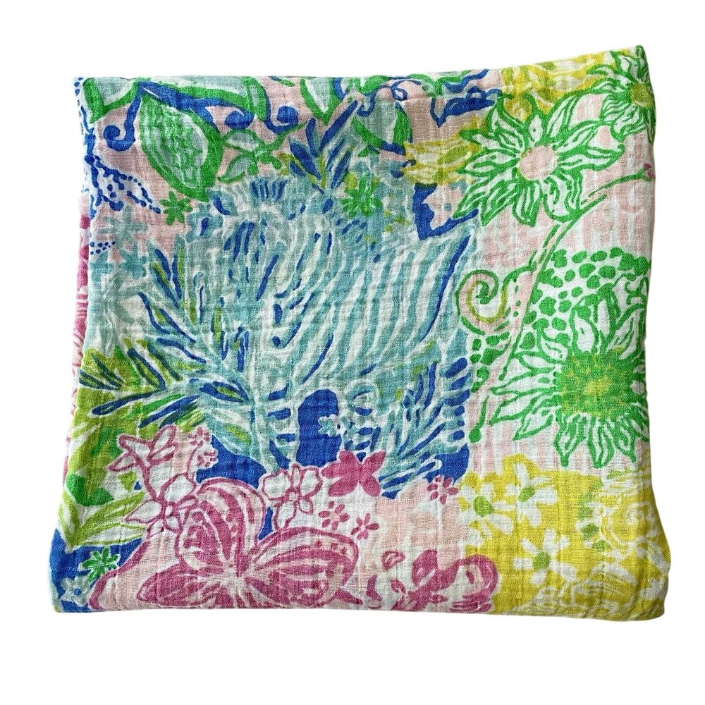Lilly Pulitzer Pottery Barn Kids Swaddle Organic Cotton Exclusive Designer - Picture 4 of 7